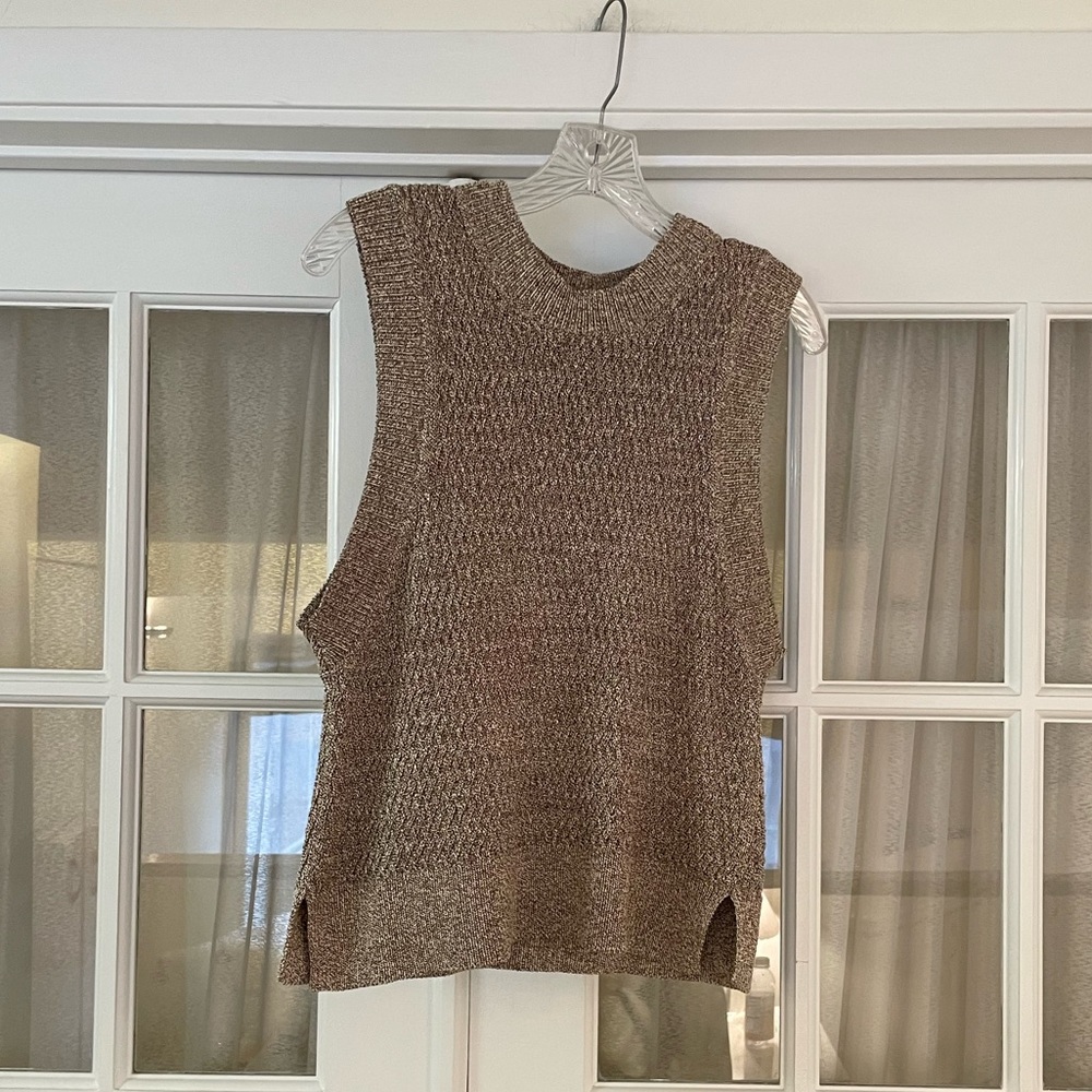 Massimo Dutti Brown Knit Sweater Tank
